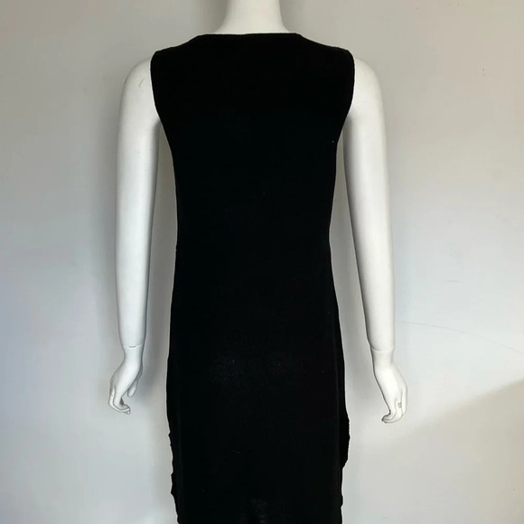 Yest Womens Viscose Knit Black V-Neck Sleeveless Midi Dress Size 8 NWOT - Picture 4 of 11